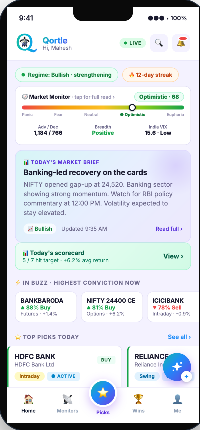 Qortle app — Multi-Agent Engine