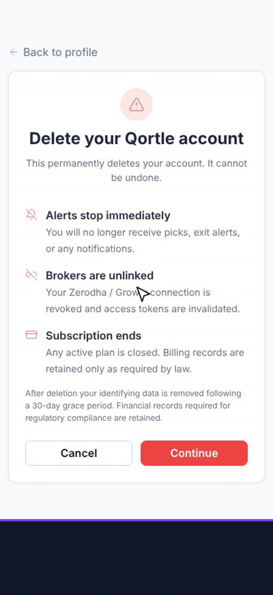 How to delete your account?
